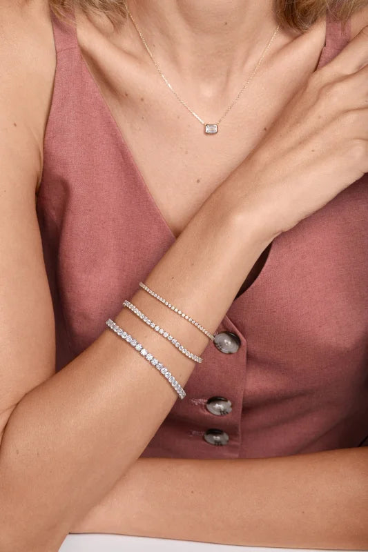 10ct Tennis Bracelet | 4mm Lab-Grown Diamonds in Solid Gold | Lady Estere Jewellery 14K 18K Diamond Moissanite White Yellow Rose SG, AU,