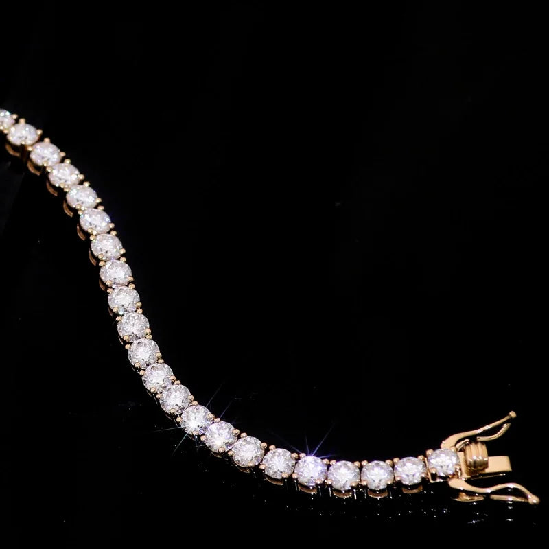 10ct Tennis Bracelet | 4mm Lab-Grown Diamonds in Solid Gold | Lady Estere Jewellery 14K 18K Diamond Moissanite White Yellow Rose SG, AU,