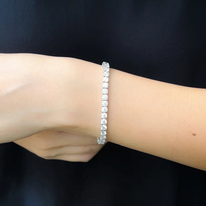 10ct Tennis Bracelet | 4mm Round Brilliant Diamonds in Solid Gold | Lady Estere Jewellery 14K 18K Lab-Grown Diamond Moissanite White Yellow