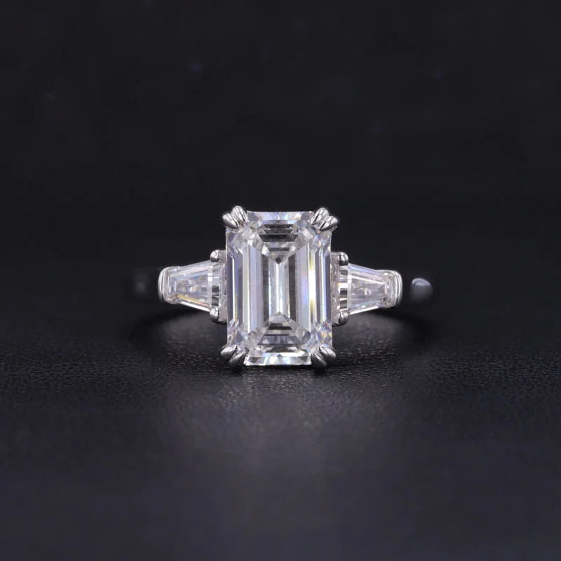 18K Emerald Cut Lab-Grown Diamond Ring | Lady Estere Jewellery | Worldwide Shipping 14K Solid Gold Moissanite White Yellow Rose SG, AU,