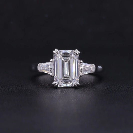 18K Emerald Cut Lab-Grown Diamond Ring | Lady Estere Jewellery | Worldwide Shipping 14K Solid Gold Moissanite White Yellow Rose SG, AU,