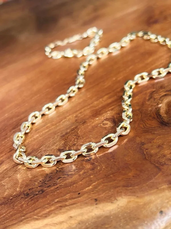 Anchor | Statement Chain Necklace | Lady Estere Jewellery | Worldwide Shipping 14K 18K Solid Gold Lab-Grown Diamond Moissanite White Yellow