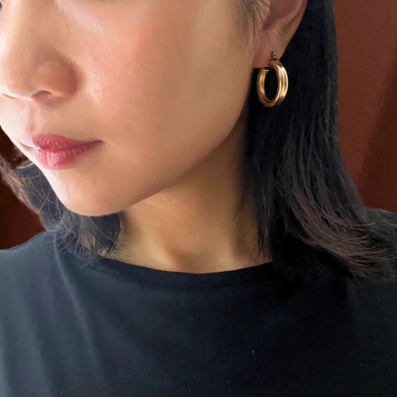 Boss Mini | Power Hoops (3 Colours) | Lady Estere Jewellery | Worldwide Shipping 14K 18K Solid Gold Lab-Grown Diamond Moissanite White