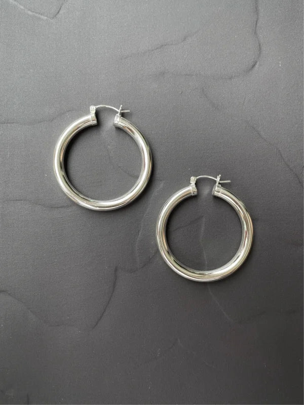 Boss | Power Hoops (3 Colours) | Lady Estere Jewellery | Worldwide Shipping 14K 18K Solid Gold Lab Grown Diamond Moissanite White Yellow