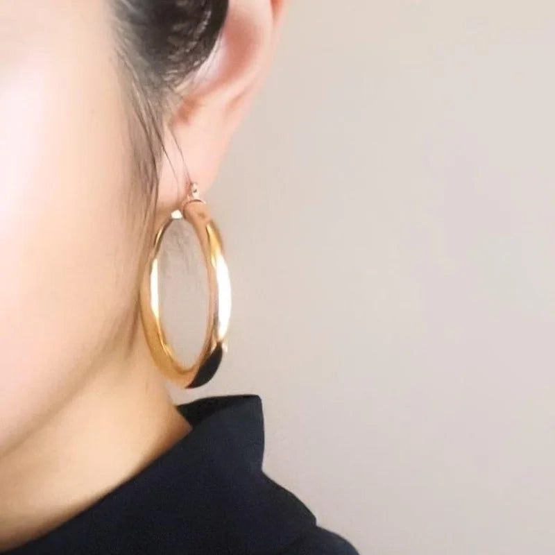Boss | Power Hoops (3 Colours) | Lady Estere Jewellery | Worldwide Shipping 14K 18K Solid Gold Lab Grown Diamond Moissanite White Yellow