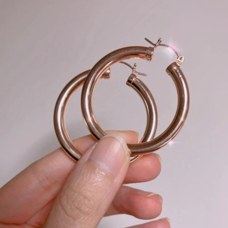 Boss | Power Hoops (3 Colours) | Lady Estere Jewellery | Worldwide Shipping 14K 18K Solid Gold Lab Grown Diamond Moissanite White Yellow