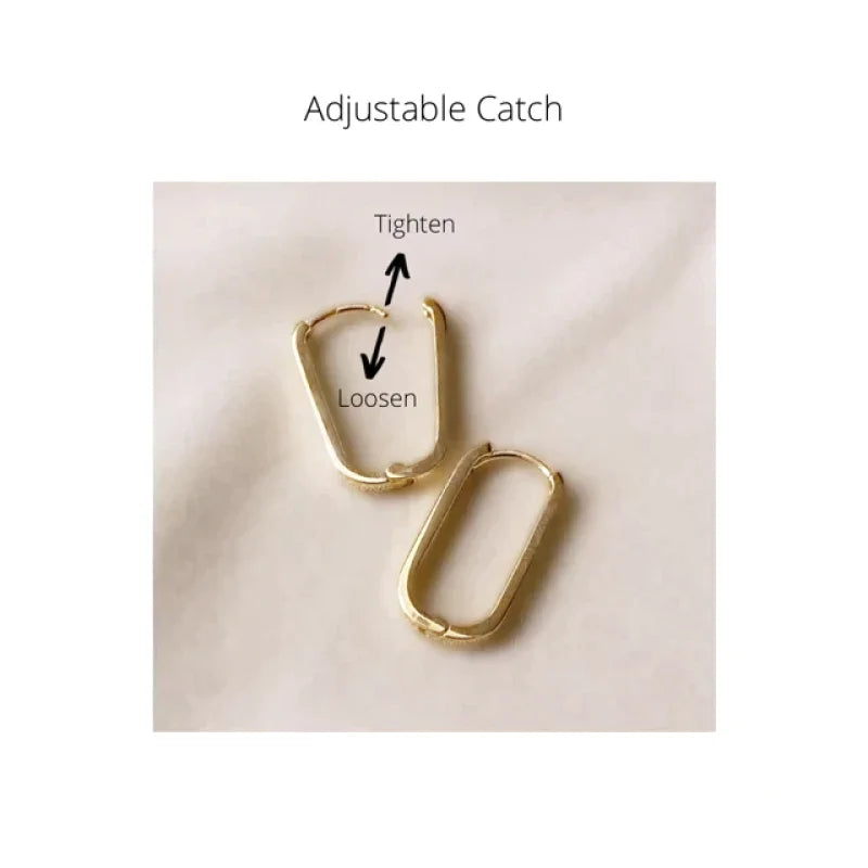 Deluxe | Reversible Pave Box Hoops (Solid Gold) | Lady Estere Jewellery | Worldwide 14K 18K Solid Gold Lab-Grown Diamond Moissanite White