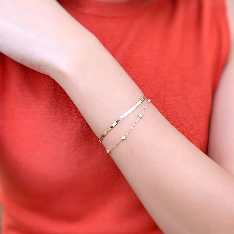 Diamonds By the Yard | Five Piece Bracelet (Solid Gold) | Lady Estere Jewellery 14K 18K Solid Gold Lab-Grown Diamond Moissanite White