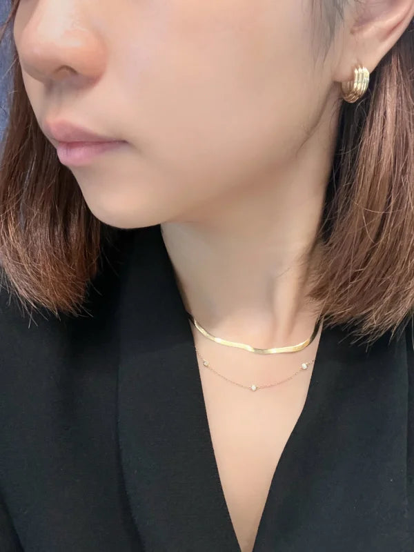 Diamonds By the Yard | Ten Piece Necklace (Solid Gold) | Lady Estere Jewellery 14K 18K Solid Gold Lab Grown Diamond Moissanite White Yellow