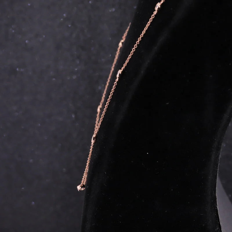 Diamonds By the Yard | Ten Piece Necklace (Solid Gold) | Lady Estere Jewellery 14K 18K Solid Gold Lab Grown Diamond Moissanite White Yellow