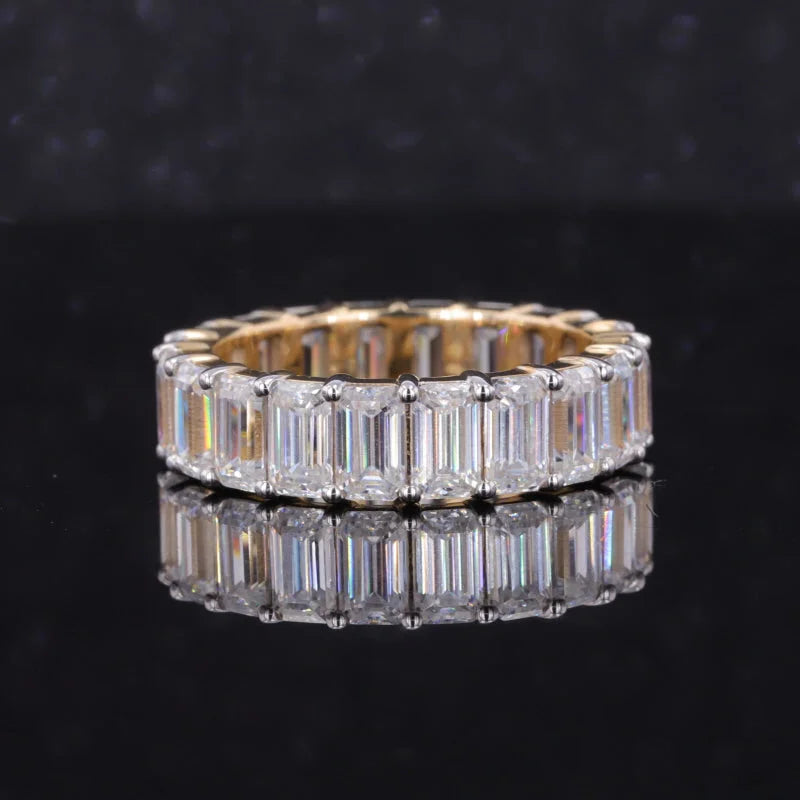 Emerald Cut | 6ct Full Eternity Ring (Solid gold) | Lady Estere Jewellery | Worldwide 14K 18K Solid Gold Lab-Grown Diamond Moissanite White