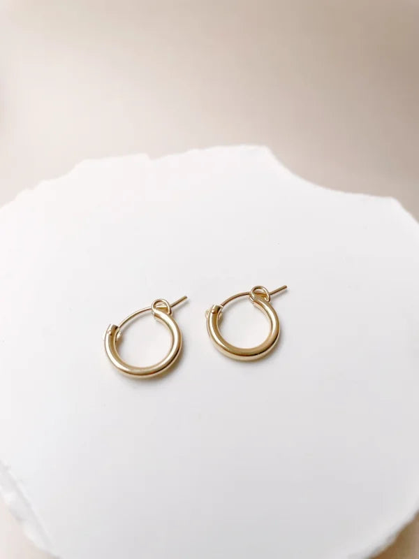 Everyday Hoops (S-XL 3 Colours) | Lady Estere Jewellery | Worldwide Shipping 14K 18K Solid Gold Lab-Grown Diamond Moissanite White Yellow