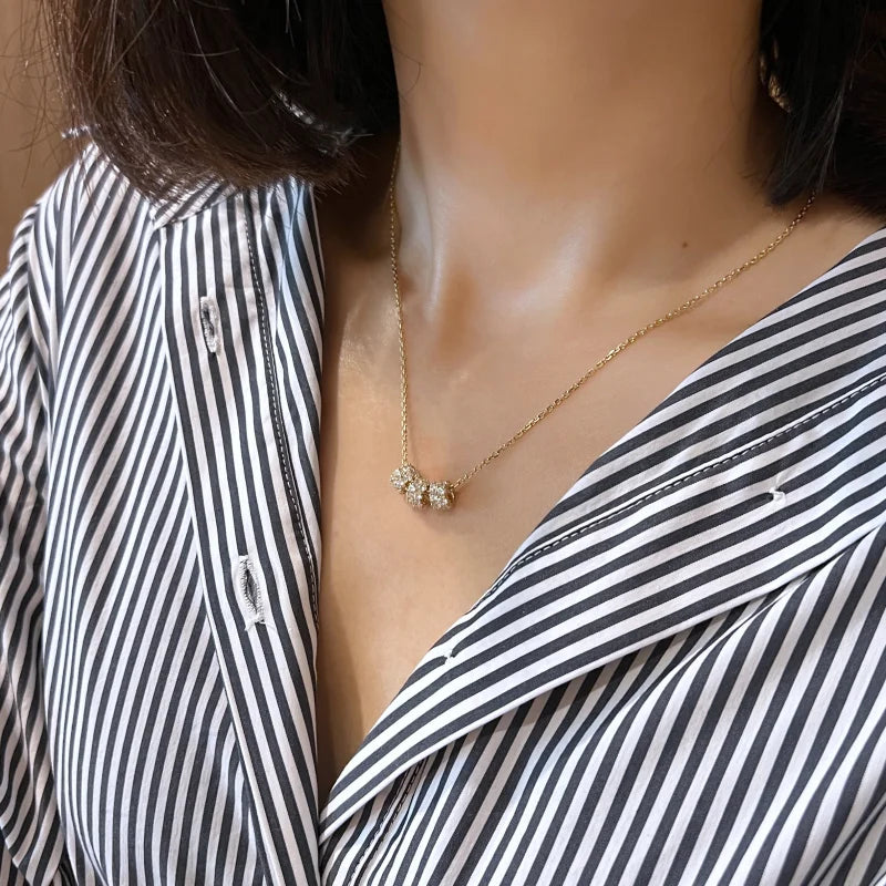 Famille | Token Multi-Pendant Necklace (solid gold) | Lady Estere Jewellery | Worldwide 14K 18K Solid Gold Lab-Grown Diamond Moissanite