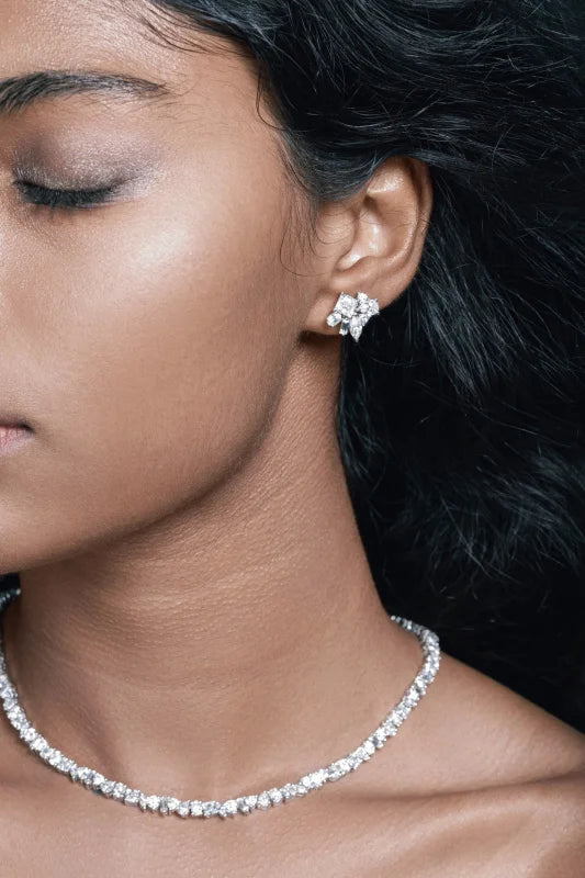 Festival | 20ct Fancy Mixed Cut Tennis Collar (Solid gold) | Lady Estere Jewellery 14K 18K Solid Gold Lab Grown Diamond Moissanite White