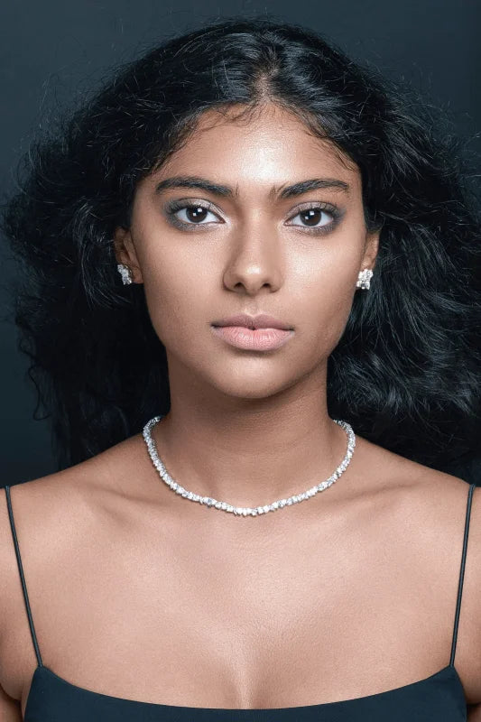Festival | 20ct Fancy Mixed Cut Tennis Collar (Solid gold) | Lady Estere Jewellery 14K 18K Solid Gold Lab Grown Diamond Moissanite White