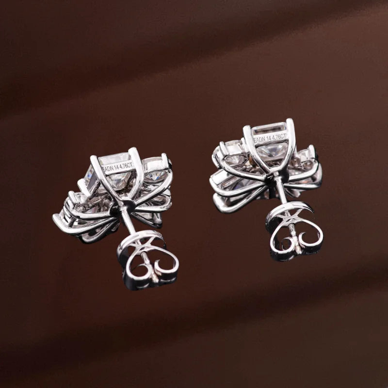 Festival | 5ct Fancy Mixed Cut Statement Earring Studs (Solid gold) | Lady Estere Jewellery 14K 18K Solid Gold Lab Grown Diamond Moissanite