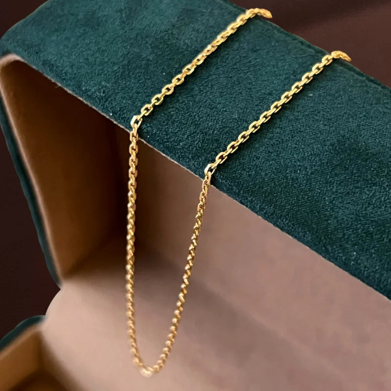 Fine Cartier Chains | Diamond Cut Anchor Necklace (solid gold) | Lady Estere Jewellery 14K 18K Solid Gold Lab-Grown Moissanite White Yellow