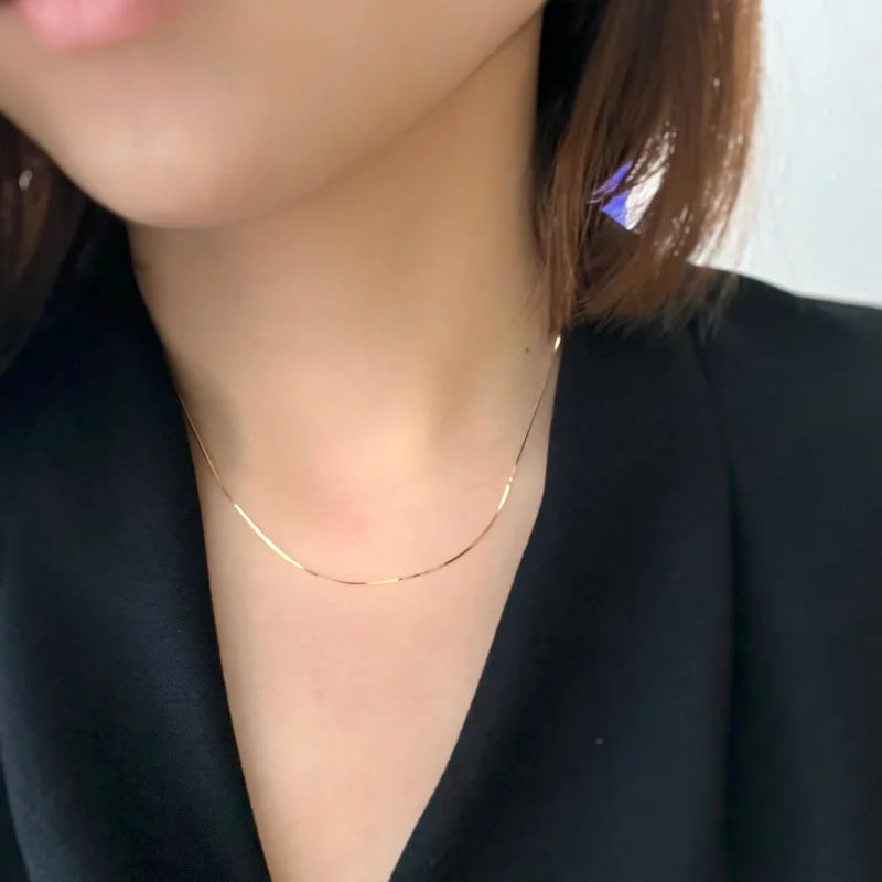 Forever Fine | London Necklace Chain (Solid Gold) | Lady Estere Jewellery | Worldwide 14K 18K Solid Gold Lab-Grown Diamond Moissanite White
