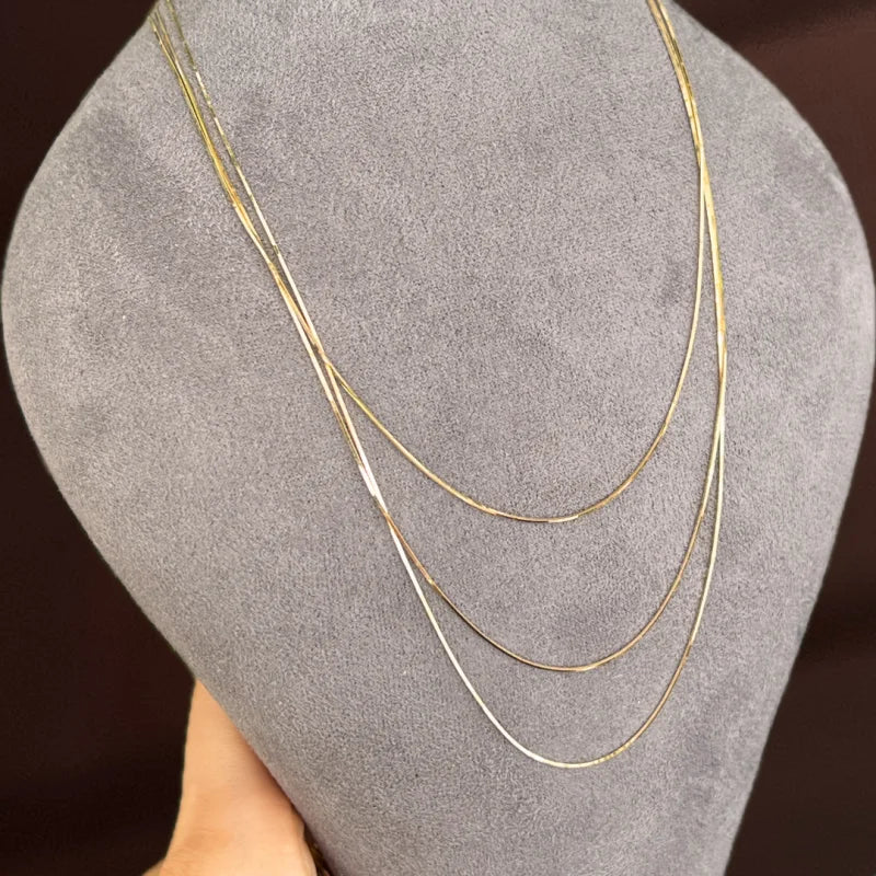 Forever Fine | London Necklace Chain (Solid Gold) | Lady Estere Jewellery | Worldwide 14K 18K Solid Gold Lab-Grown Diamond Moissanite White