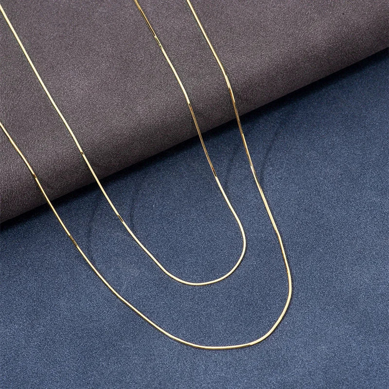 Forever Fine | London Necklace Chain (Solid Gold) | Lady Estere Jewellery | Worldwide 14K 18K Solid Gold Lab-Grown Diamond Moissanite White