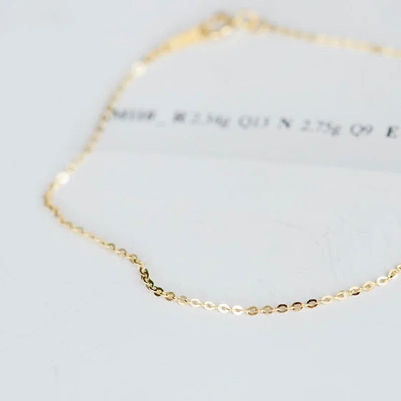 Forever Fine | Reflections Bracelet Chain (Solid Gold) | Lady Estere Jewellery 14K 18K Solid Gold Lab-Grown Diamond Moissanite White Yellow