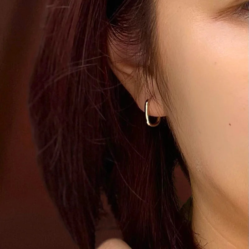 Girl Next Door | Sleek Hoops (2 Colours in Solid Gold) | Lady Estere Jewellery 14K 18K Gold Lab-Grown Diamond Moissanite White Yellow Rose