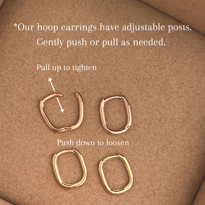 Girl Next Door | Sleek Hoops (2 Colours in Solid Gold) | Lady Estere Jewellery 14K 18K Gold Lab-Grown Diamond Moissanite White Yellow Rose