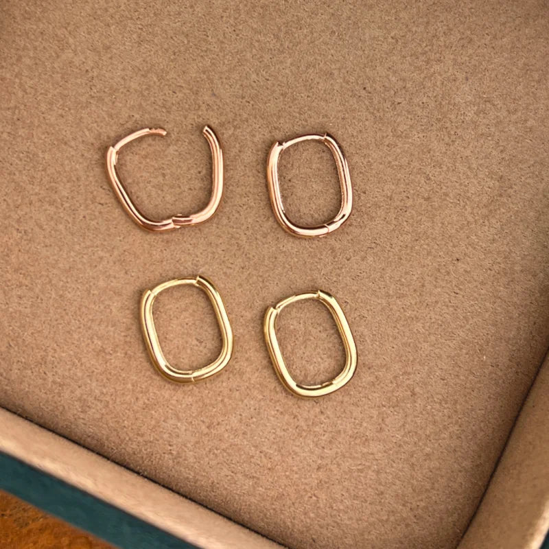 Girl Next Door | Sleek Hoops (2 Colours in Solid Gold) | Lady Estere Jewellery 14K 18K Gold Lab-Grown Diamond Moissanite White Yellow Rose