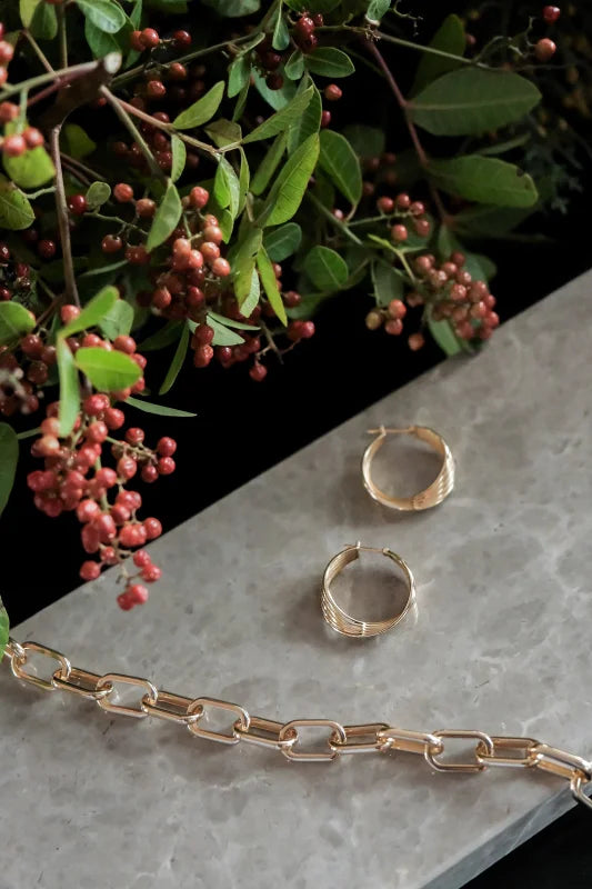 In The Flow | Large Vintage Hoops (Solid Gold) | Lady Estere Jewellery | Worldwide 14K 18K Solid Gold Lab-Grown Diamond Moissanite White