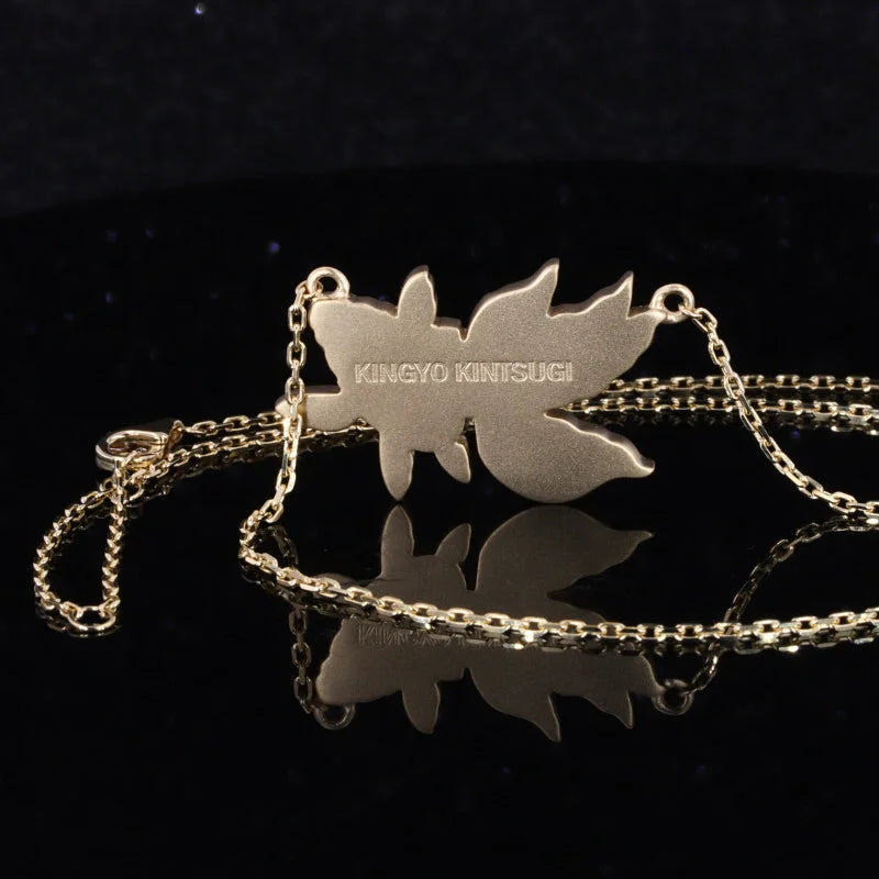 Kingyo Kintsugi Logo Pendant | Lady Estere Jewellery | Worldwide Shipping 14K 18K Solid Gold Lab-Grown Diamond Moissanite White Yellow Rose