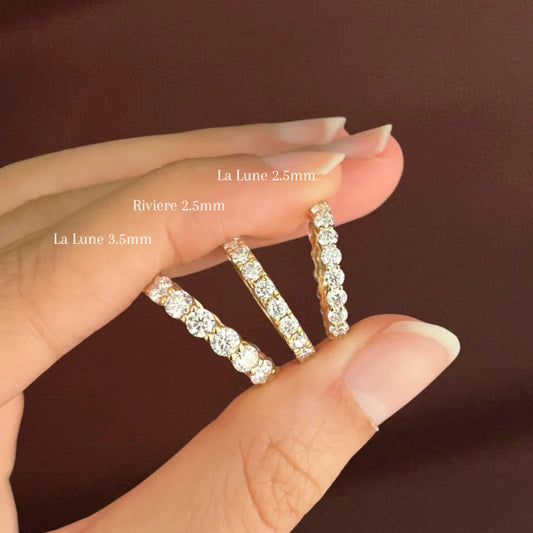 La Lune | 2.5mm Full Eternity Ring (Solid Gold) | Lady Estere Jewellery | Worldwide 14K 18K Solid Gold Lab Grown Diamond Moissanite White