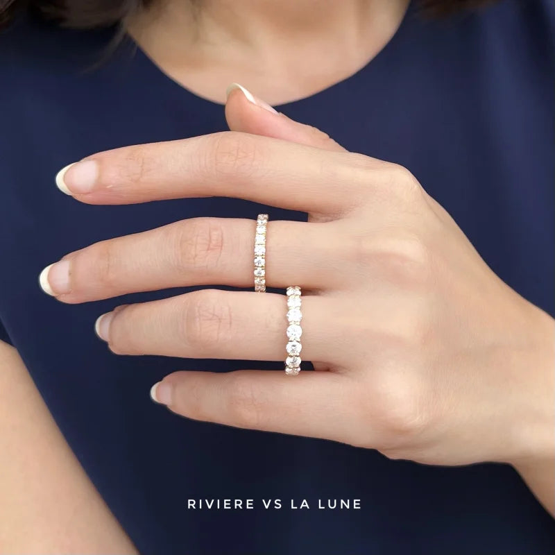 La Lune | 3.5mm Full Eternity Ring (Solid Gold) | Lady Estere Jewellery | Worldwide 14K 18K Solid Gold Lab-Grown Diamond Moissanite White