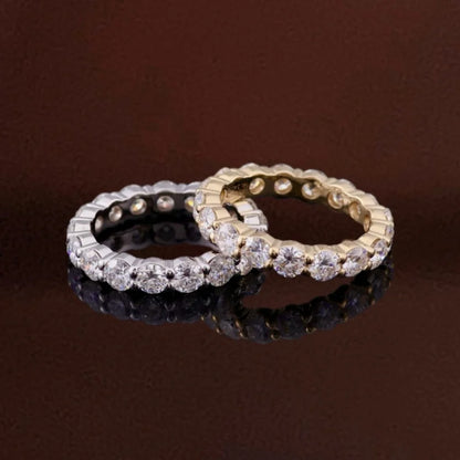 La Lune | 3.5mm Full Eternity Ring (Solid Gold) | Lady Estere Jewellery | Worldwide 14K 18K Solid Gold Lab-Grown Diamond Moissanite White