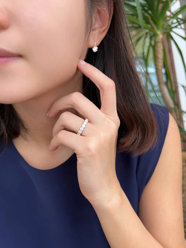 La Lune | 3.5mm Full Eternity Ring (Solid Gold) | Lady Estere Jewellery | Worldwide 14K 18K Solid Gold Lab-Grown Diamond Moissanite White