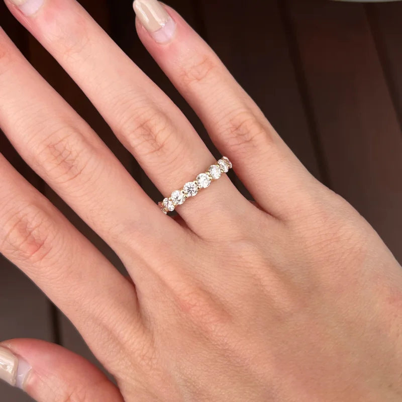 La Lune | 3.5mm Full Eternity Ring (Solid Gold) | Lady Estere Jewellery | Worldwide 14K 18K Solid Gold Lab-Grown Diamond Moissanite White