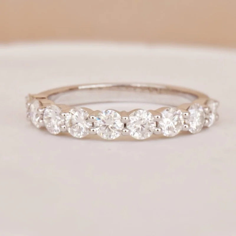 La Lune 3.5mm Half Eternity Ring Solid Gold