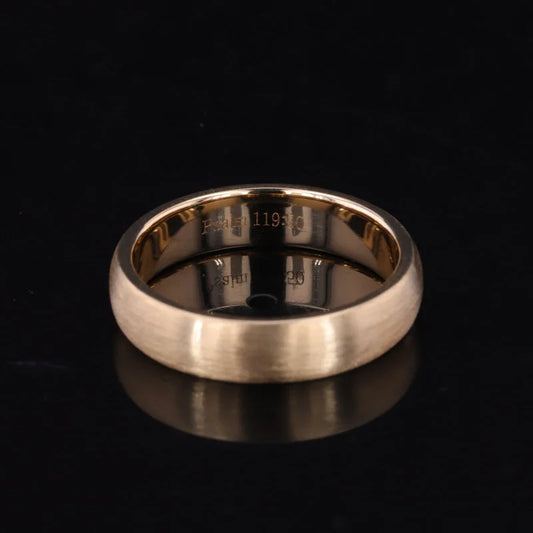 Men’s Wedding Band 4mm | Brushed (Solid Gold) | Lady Estere Jewellery | Worldwide Shipping 14K 18K Solid Gold Lab Grown Diamond Moissanite