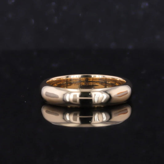 Men’s Wedding Band 4mm | Polished (Solid Gold) | Lady Estere Jewellery | Worldwide 14K 18K Solid Gold Lab Grown Diamond Moissanite White