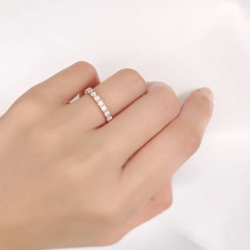 Riviere | 2.5mm Full Eternity Ring (Solid Gold) | Lady Estere Jewellery | Worldwide 14K 18K Solid Gold Lab-Grown Diamond Moissanite White