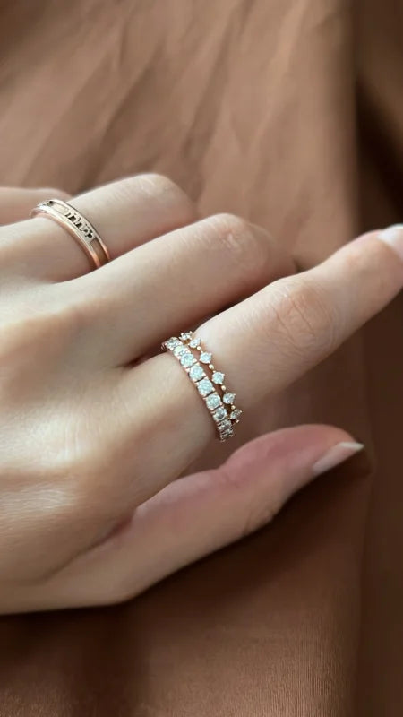 Riviere | 2.5mm Full Eternity Ring (Solid Gold) | Lady Estere Jewellery | Worldwide 14K 18K Solid Gold Lab-Grown Diamond Moissanite White