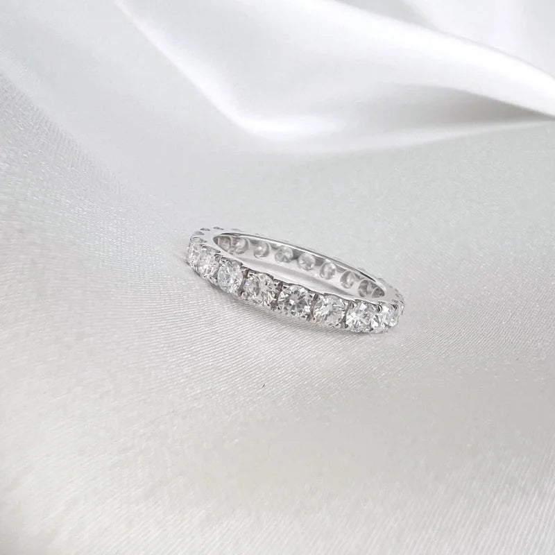 Riviere | 2.5mm Full Eternity Ring (Solid Gold) | Lady Estere Jewellery | Worldwide 14K 18K Solid Gold Lab-Grown Diamond Moissanite White