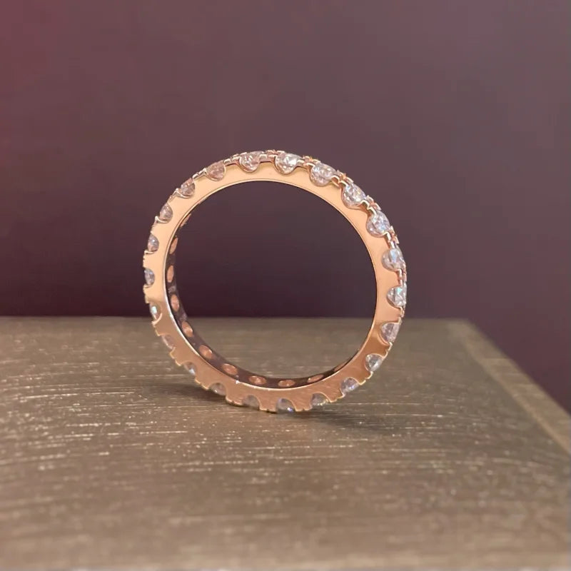 Riviere | 2.5mm Full Eternity Ring (Solid Gold) | Lady Estere Jewellery | Worldwide 14K 18K Solid Gold Lab-Grown Diamond Moissanite White