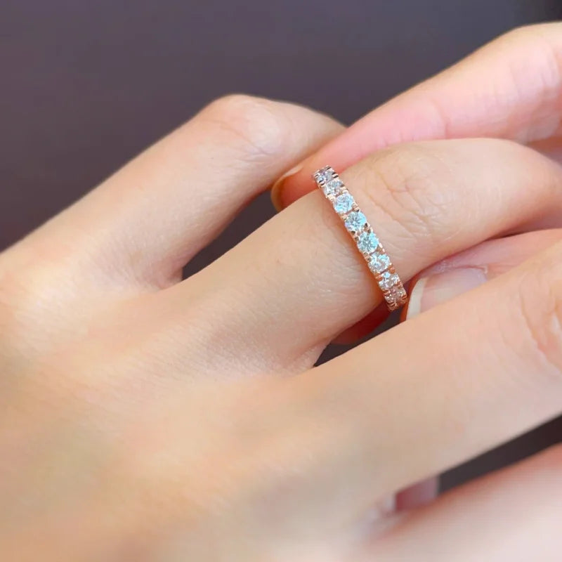 Riviere | 2.5mm Full Eternity Ring (Solid Gold) | Lady Estere Jewellery | Worldwide 14K 18K Solid Gold Lab-Grown Diamond Moissanite White