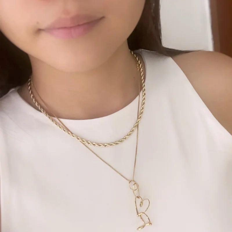 Rope | Statement Chain Necklace | Lady Estere Jewellery | Worldwide Shipping 14K 18K Solid Gold Lab Grown Diamond Moissanite White Yellow