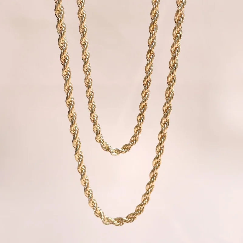 Rope | Statement Chain Necklace | Lady Estere Jewellery | Worldwide Shipping 14K 18K Solid Gold Lab-Grown Diamond Moissanite White Yellow