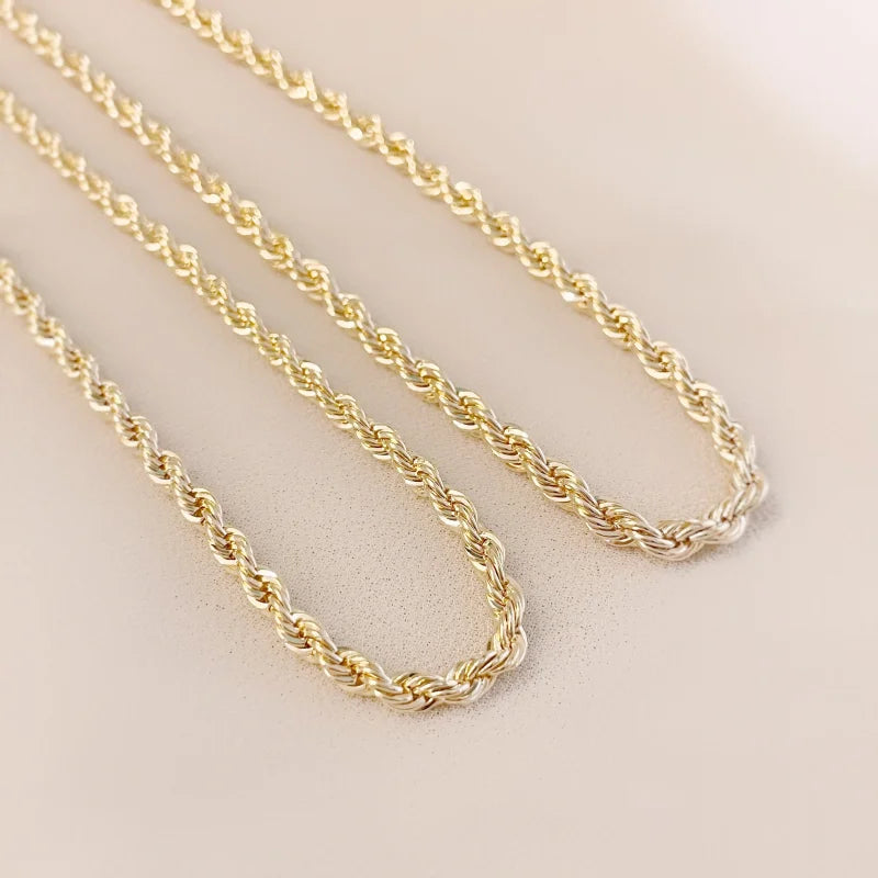 Rope | Statement Chain Necklace | Lady Estere Jewellery | Worldwide Shipping 14K 18K Solid Gold Lab-Grown Diamond Moissanite White Yellow