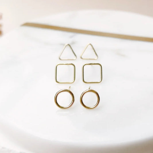 Squid Game | Mummy & Me Studs Set | Lady Estere Jewellery | Worldwide Shipping 14K 18K Solid Gold Lab Grown Diamond Moissanite White Yellow