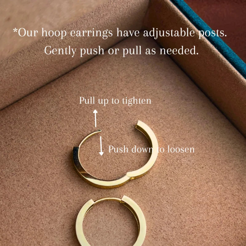 The Daily | 3mm Bold Hoop Earrings (Solid Gold) | Lady Estere Jewellery | Worldwide 14K 18K Solid Gold Lab Grown Diamond Moissanite White