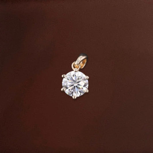 Tiff | Solitaire 6-Prong Pendant (Solid Gold) | Lady Estere Jewellery | Worldwide Shipping 14K 18K Solid Gold Lab-Grown Diamond Moissanite