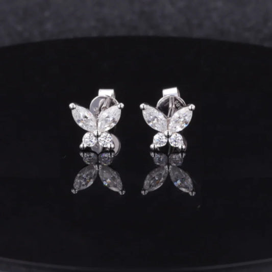 Transformed | Marquise Butterfly Earrings (3 Colours Solid Gold) | Lady Estere Jewellery 14K 18K Gold Lab - Grown Diamond Moissanite White